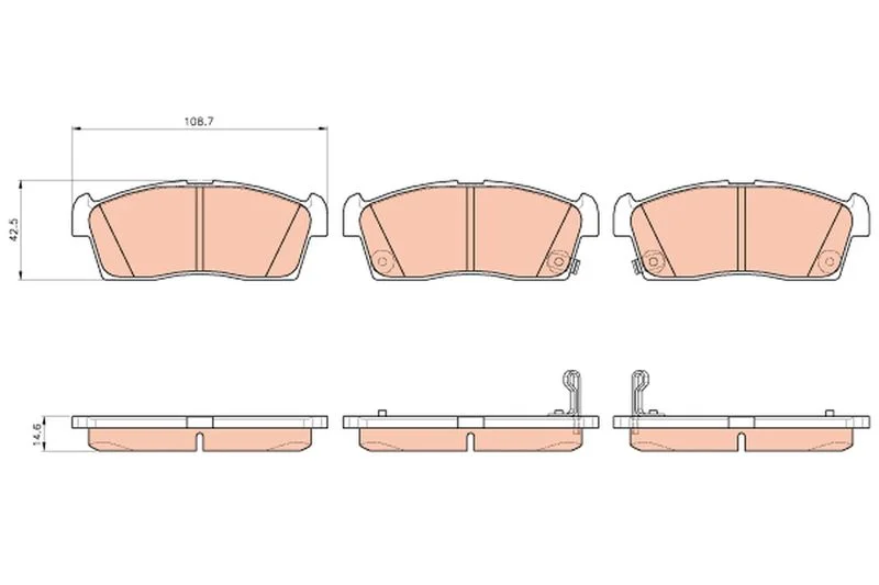 Brake Pad Set, disc brake TRW KLOCKI HAMULCOWE GDB1940