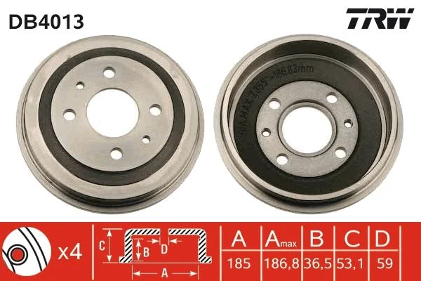 Zavorni boben TRW DB4013