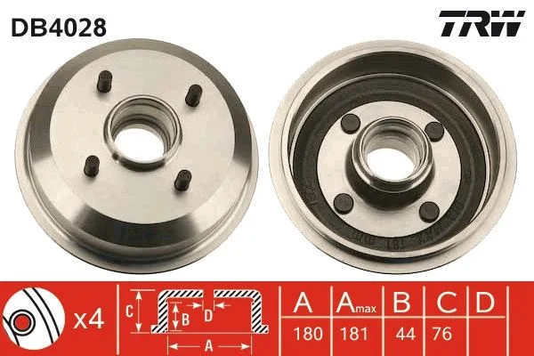 Zavorni boben TRW DB4028