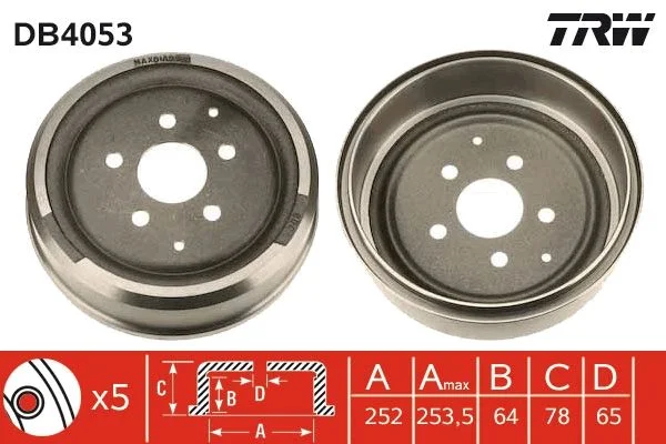 Zavorni boben TRW DB4053