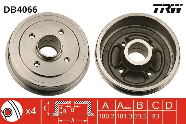Zavorni boben TRW DB4066