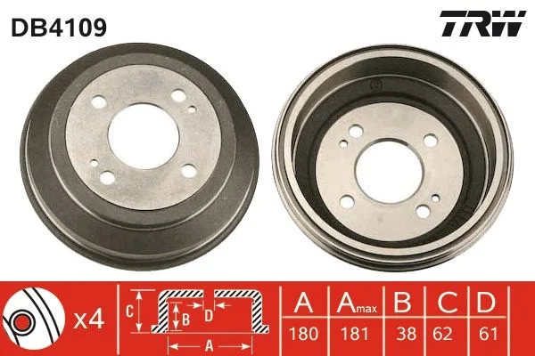 Zavorni boben TRW DB4109