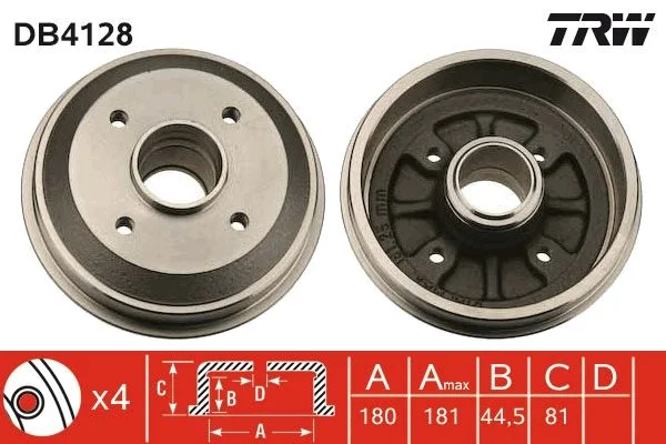 Zavorni boben TRW DB4128
