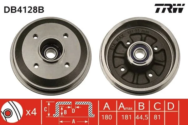 Zavorni boben TRW DB4128B