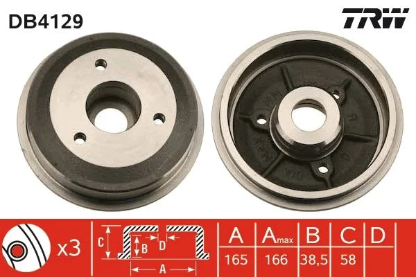 Zavorni boben TRW DB4129