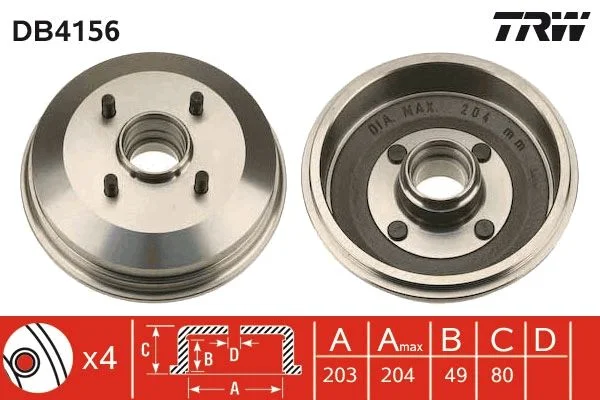 Zavorni boben TRW DB4156