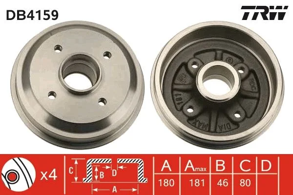 Zavorni boben TRW DB4159