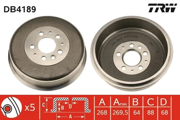 Zavorni boben TRW DB4189