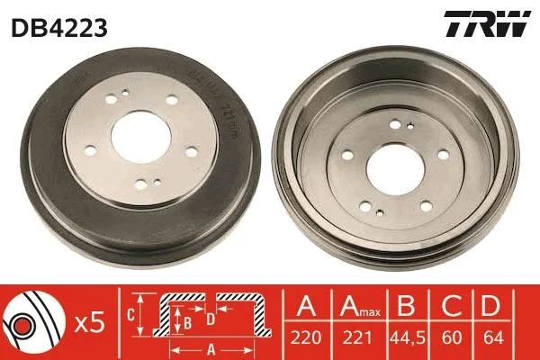 Zavorni boben TRW DB4223
