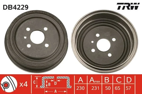 Zavorni boben TRW DB4229