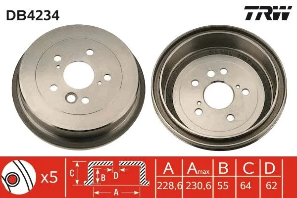Zavorni boben TRW DB4234