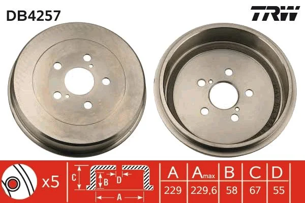 Zavorni boben TRW DB4257
