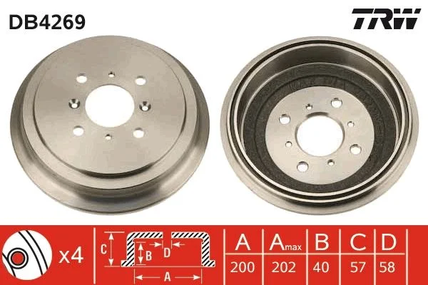Zavorni boben TRW DB4269