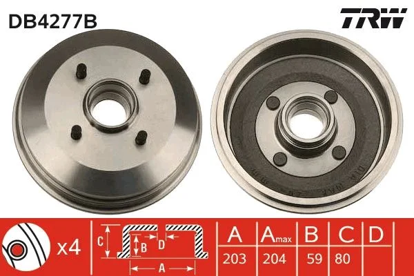 Zavorni boben TRW DB4277B