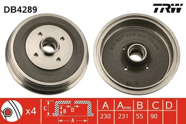 Zavorni boben TRW DB4289