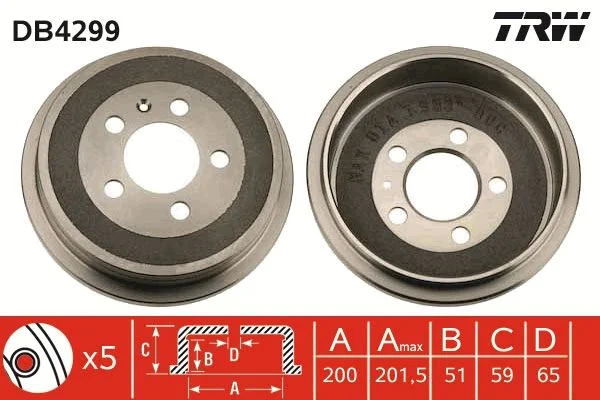 Zavorni boben TRW DB4299