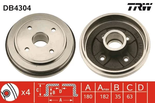 Zavorni boben TRW DB4304