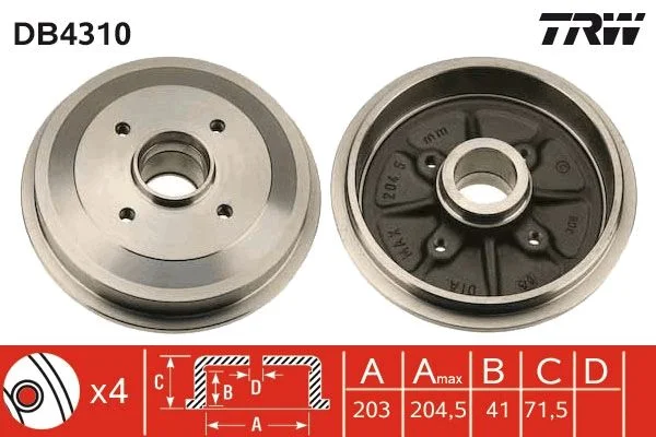 Zavorni boben TRW DB4310