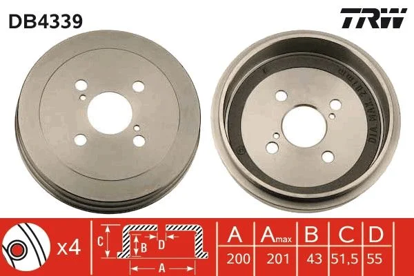 Zavorni boben TRW DB4339