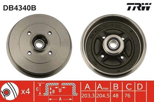 Zavorni boben TRW DB4340B