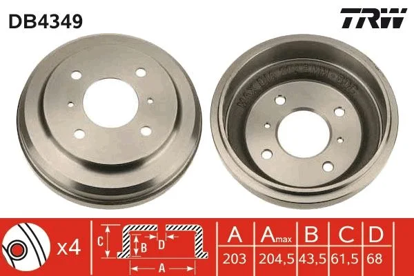 Zavorni boben TRW DB4349