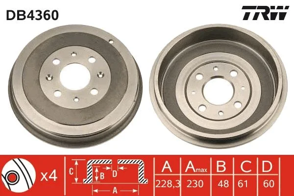 Zavorni boben TRW DB4360