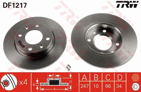 Zavorni disk TRW DF1217