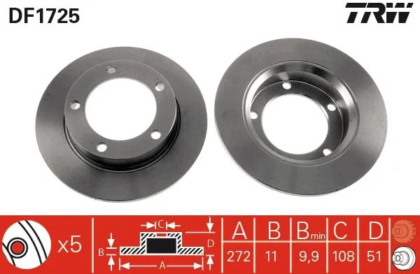 Zavorni disk TRW DF1725