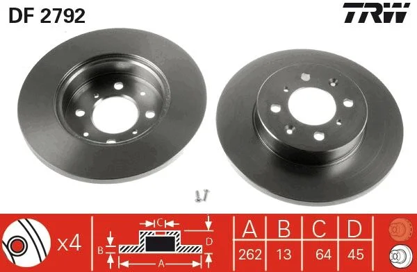 Zavorni disk TRW DF2792