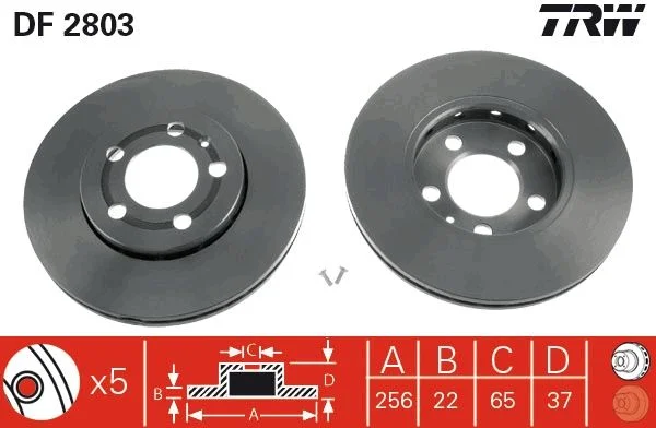Zavorni disk TRW DF2803