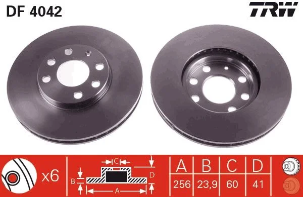 Brake Disc TRW DF4042