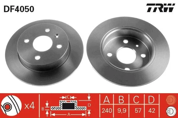 Zavorni disk TRW DF4050