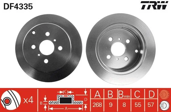 Zavorni disk TRW DF4335