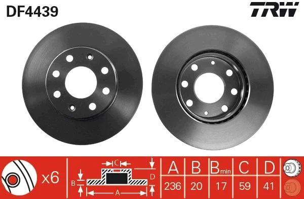 Zavorni disk TRW DF4439
