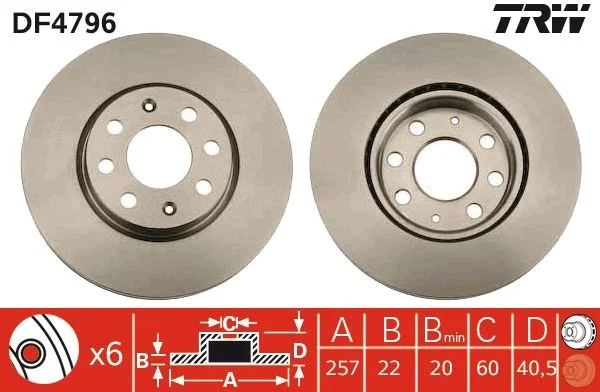 Brake Disc TRW DF4796