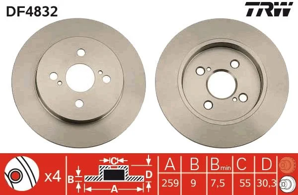 Zavorni disk TRW DF4832