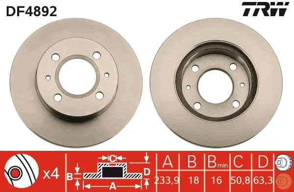 Zavorni disk TRW DF4892