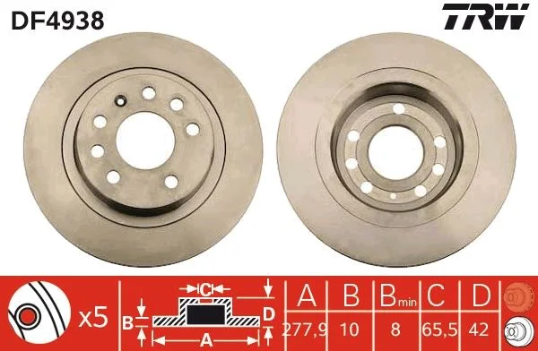 Zavorni disk TRW DF4938