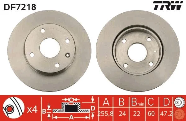 Zavorni disk TRW DF7218
