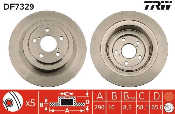 Brake Disc TRW DF7329