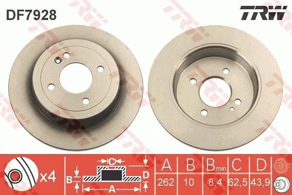 Brake Disc TRW DF7928