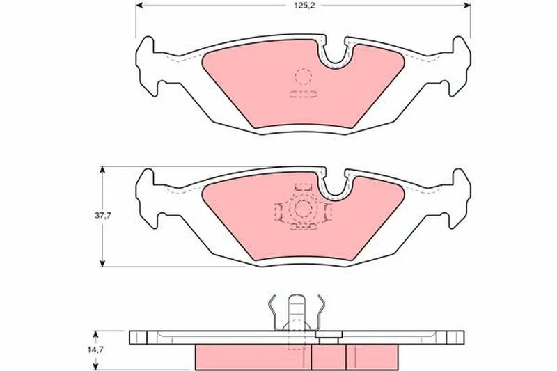 Brake Pad Set, disc brake TRW GDB1068