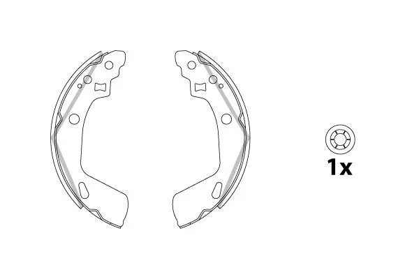 Komplet zavornih čeljusti, parkirna zavora TRW GS8865