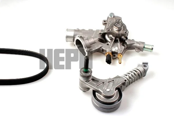 Water Pump + V-ribbed Belt Kit HEPU PK03341