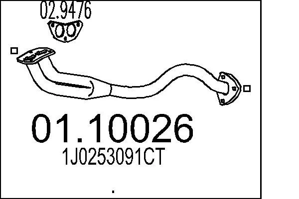 Izpušna cev MTS 01.10026