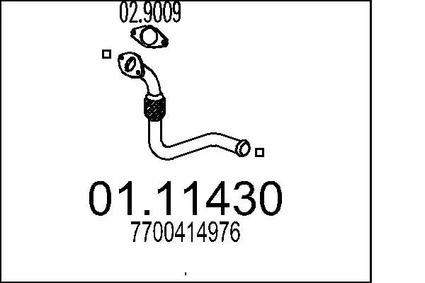 Exhaust Pipe MTS 01.11430