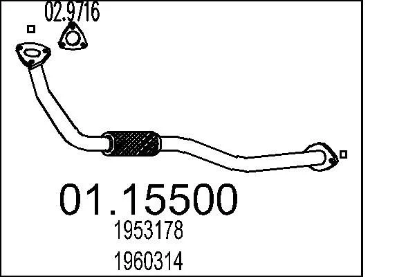 Exhaust Pipe MTS 01.15500