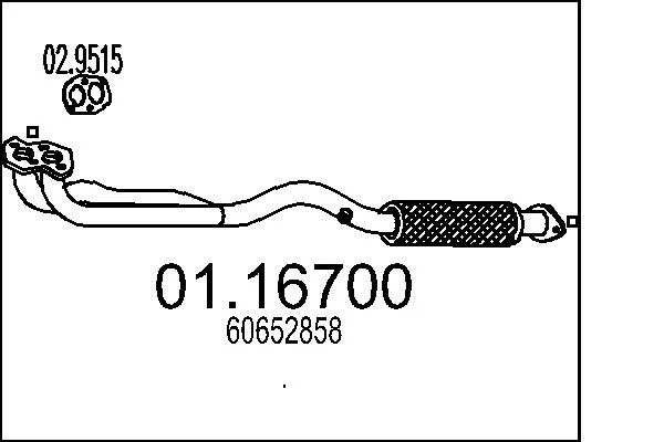 Izpušna cev MTS 01.16700