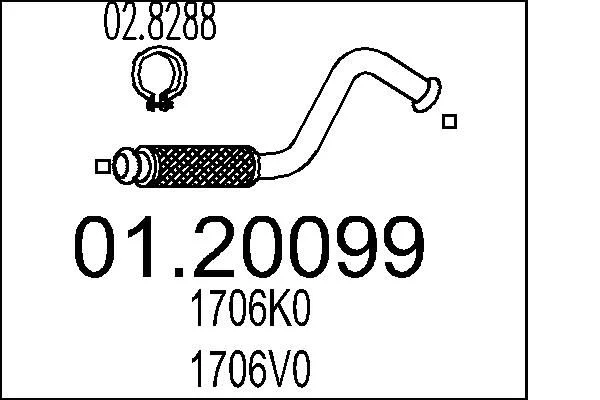 Exhaust Pipe MTS 01.20099