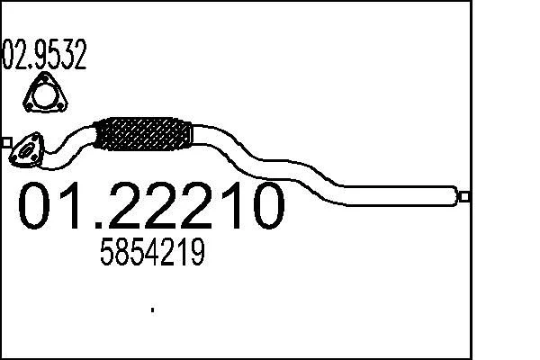 Izpušna cev MTS 01.22210
